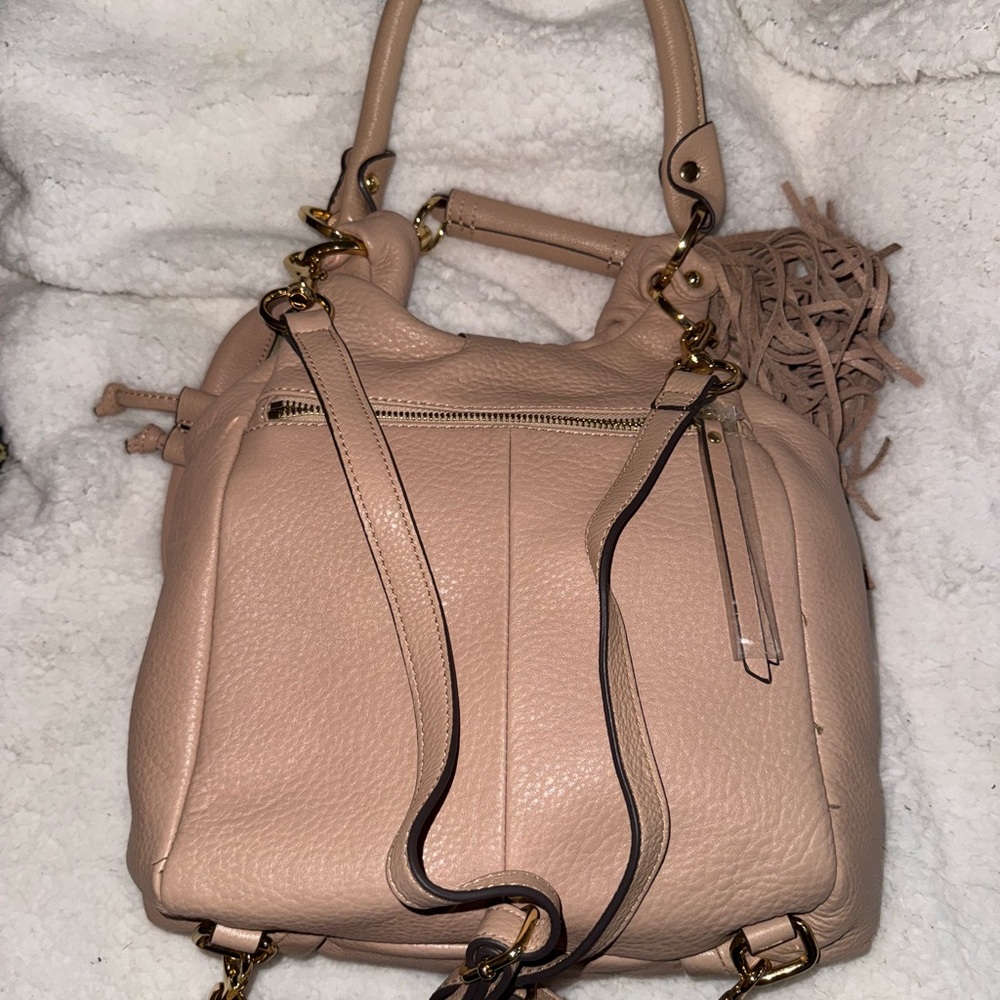 Beige Leather Handbag